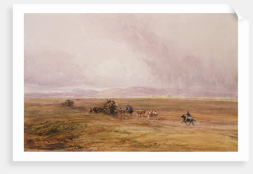 A Baggage Train Crossing a Plain by David Cox
