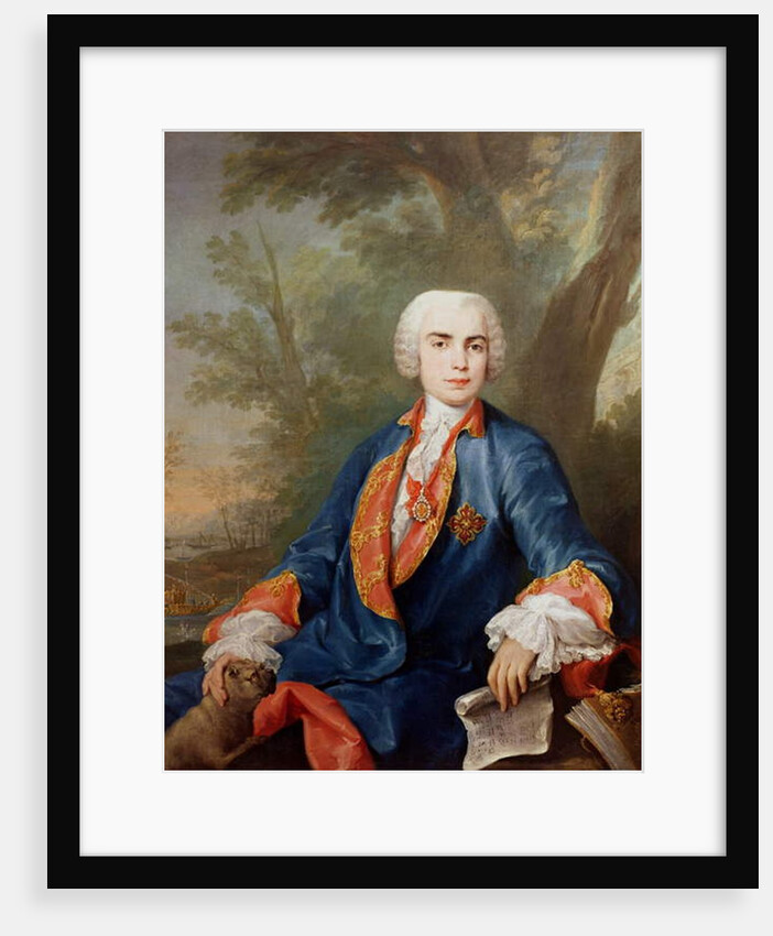 Portrait of Carlo Broschi, called 'Il Farinelli', Italian castrato singer by Jacopo Amigoni