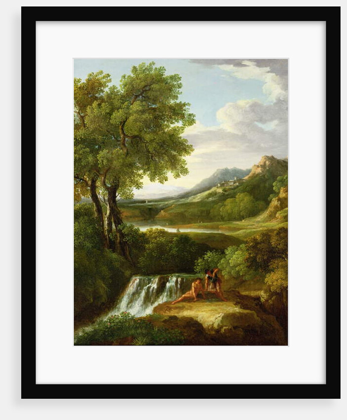 Figures in a classical landscape by Jan Frans van Bloemen