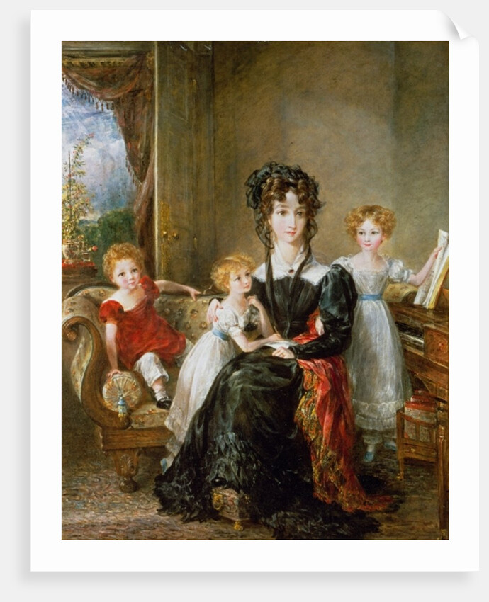 Portrait of Elizabeth Lea and her Children, c.1828 by John Constable