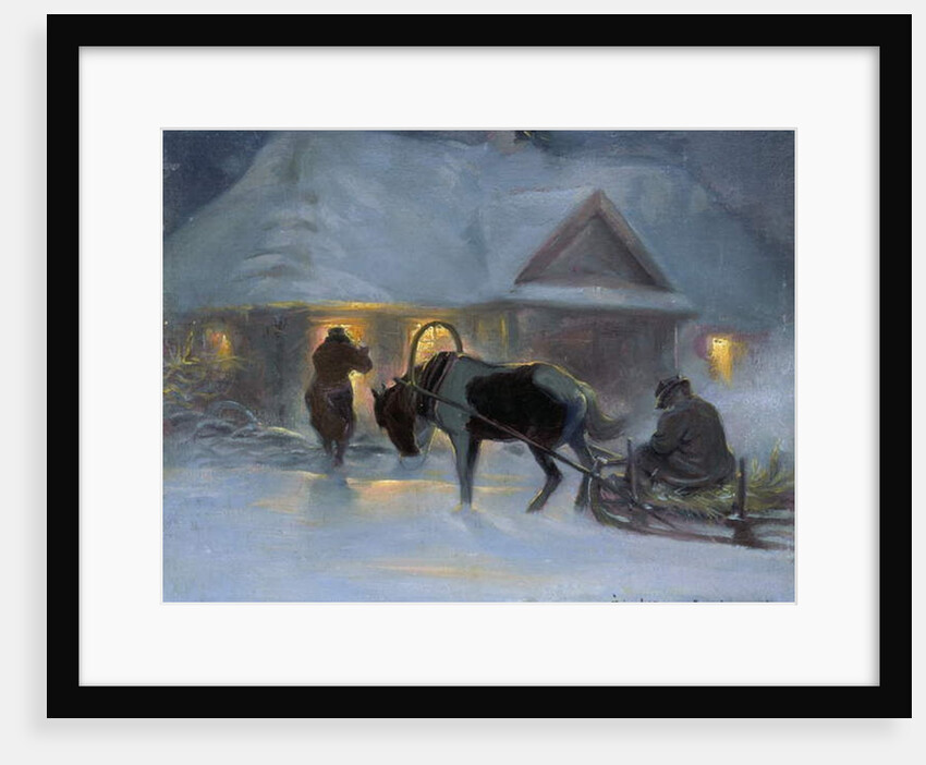 Winter Evening In Front of a Country House, 1921 by Jozef Ryszkiewicz