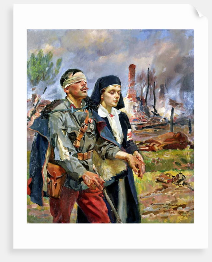 Wounded Soldier, 1915 by Wojciech Kossak