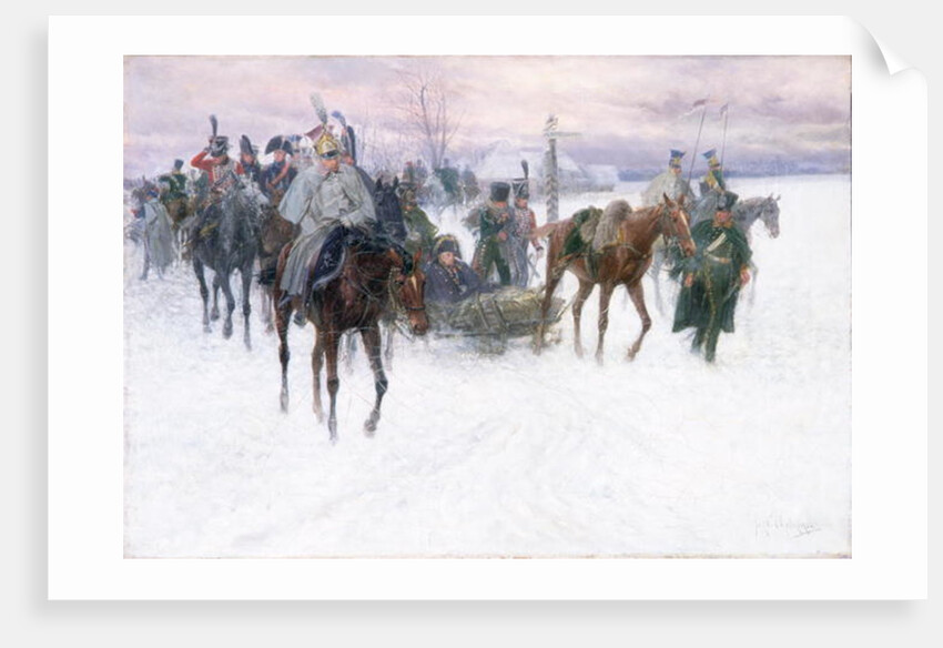 Napoleon's Troops Retreating from Moscow, 1888-89 by Jan van Chelminski