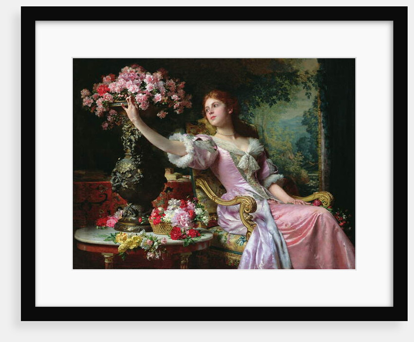 Lady with Flowers by Ladislaw von Czachorski