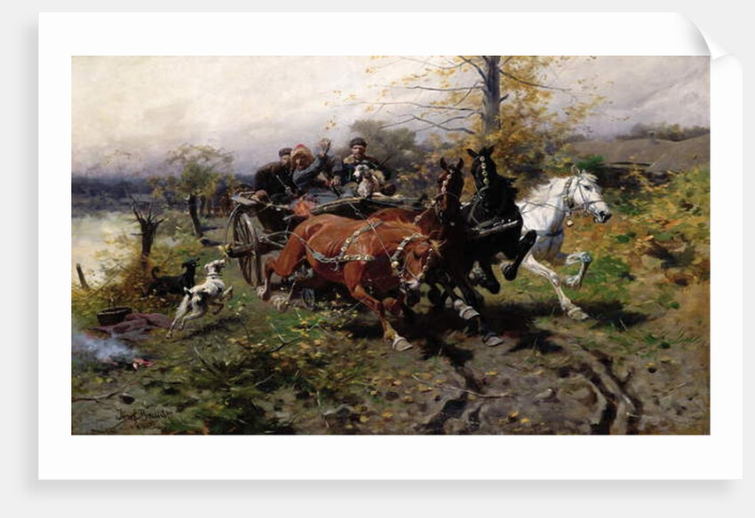 Speeding Chariot, c.1900 by Jozef Brandt