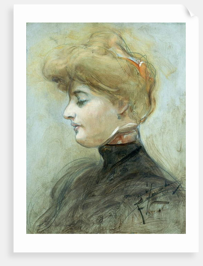 Head of a Blond Woman, c.1895 by Franciszek Zmurko