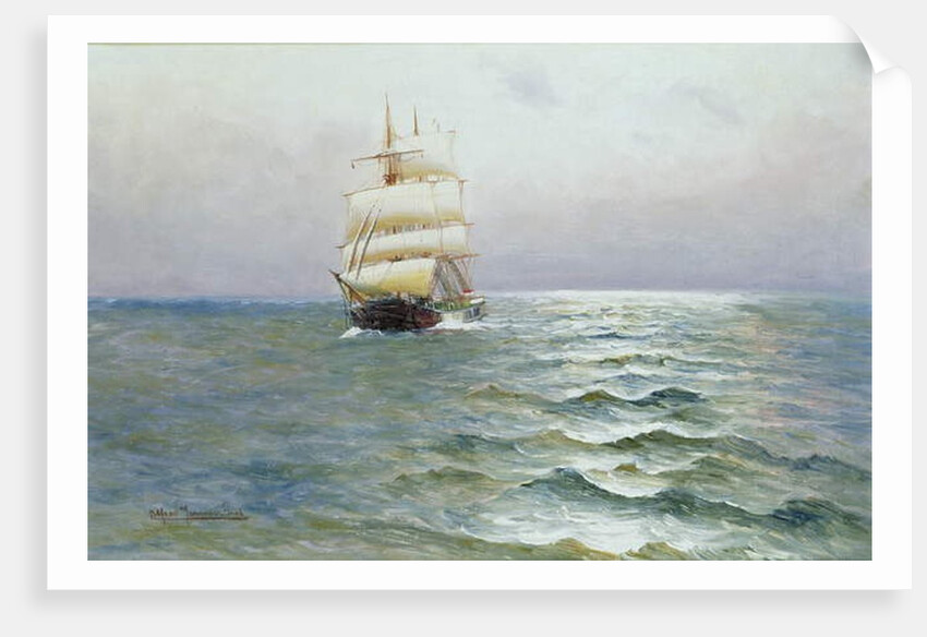 Tall Ship by Alfred Serenius Jensen