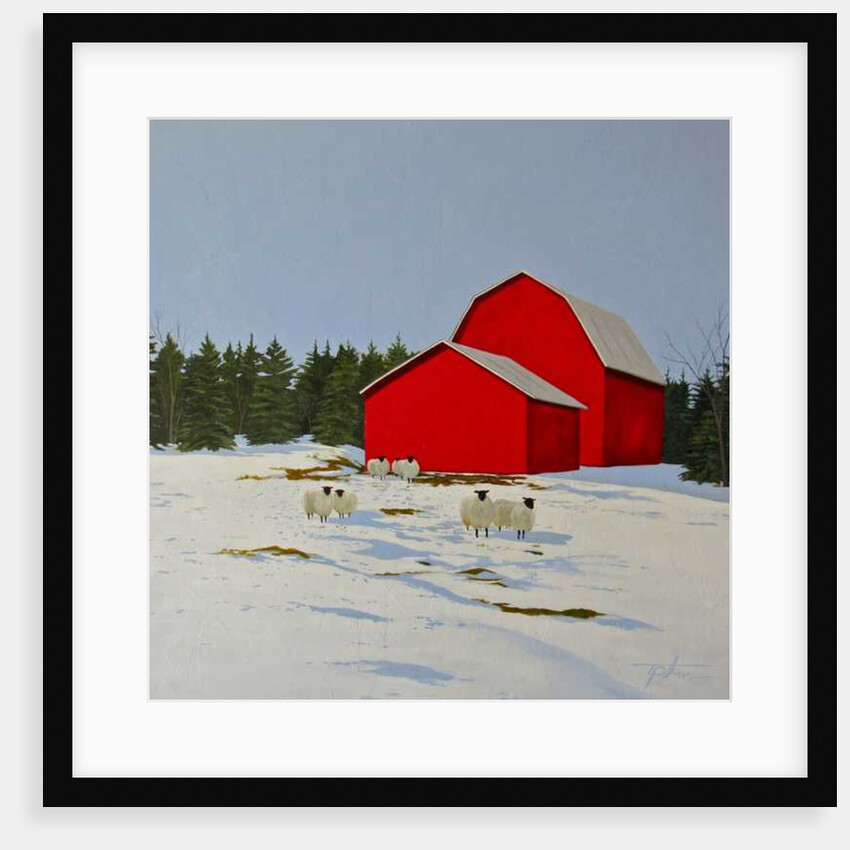 Sheep in the Snow, 2016 by Tina Palmer