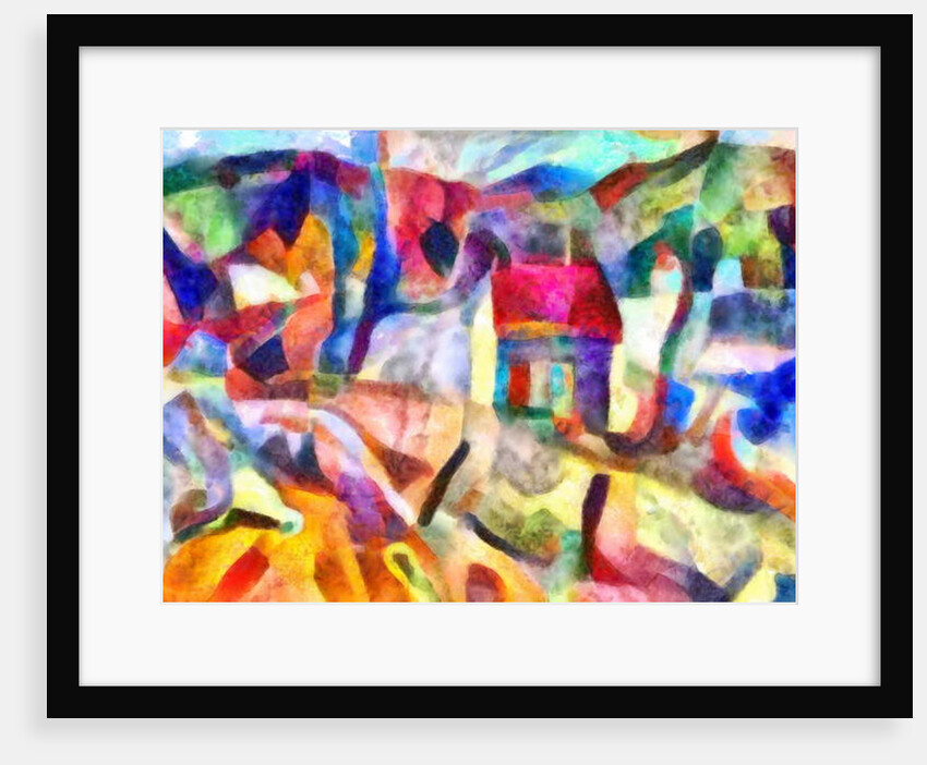 green window, yellow wall, red roof by Alex Caminker