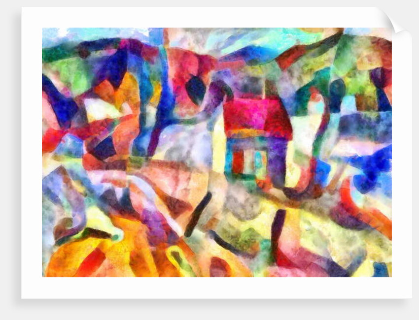 green window, yellow wall, red roof by Alex Caminker