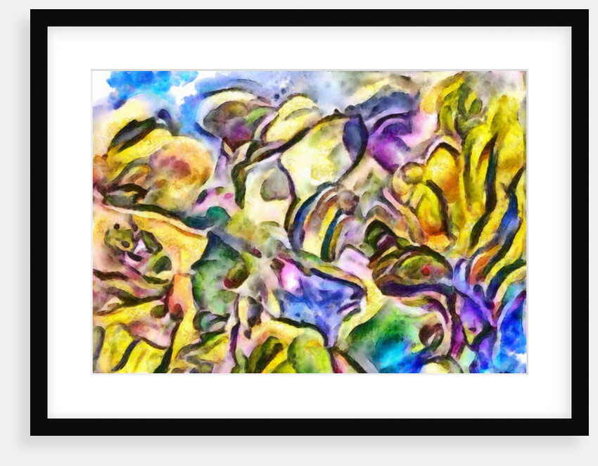 Forest landscape with river, 2017 by Alex Caminker