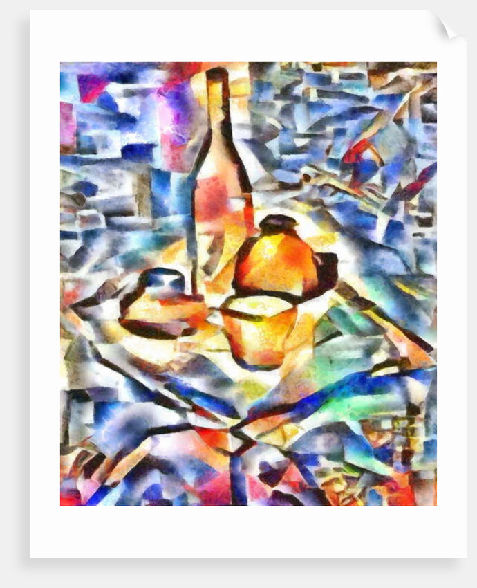 Orange-blue still life, 2017 by Alex Caminker