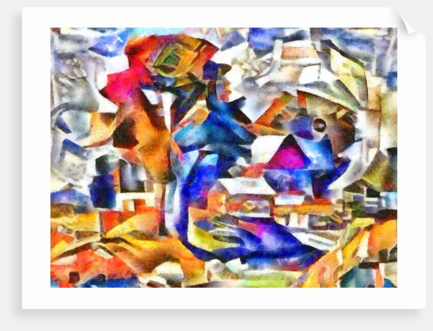 Purple roof house, 2017 by Alex Caminker