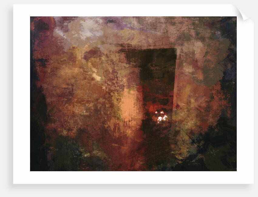 Irish cottage series - front door/pink wall with turf fire by Mark Gordon