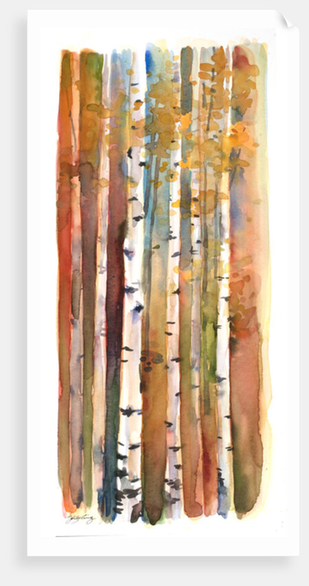 Birches in Autumn, 2013 by John Keeling