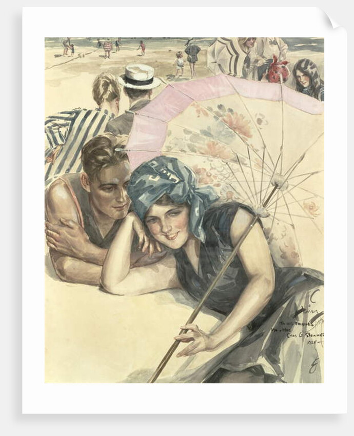 The First Pebble, 1925 by Harrison Fisher