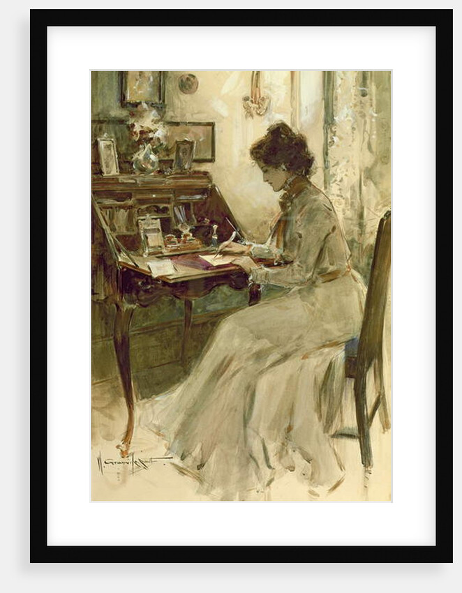 Writing a Letter, 1900 by Walter Granville-Smith