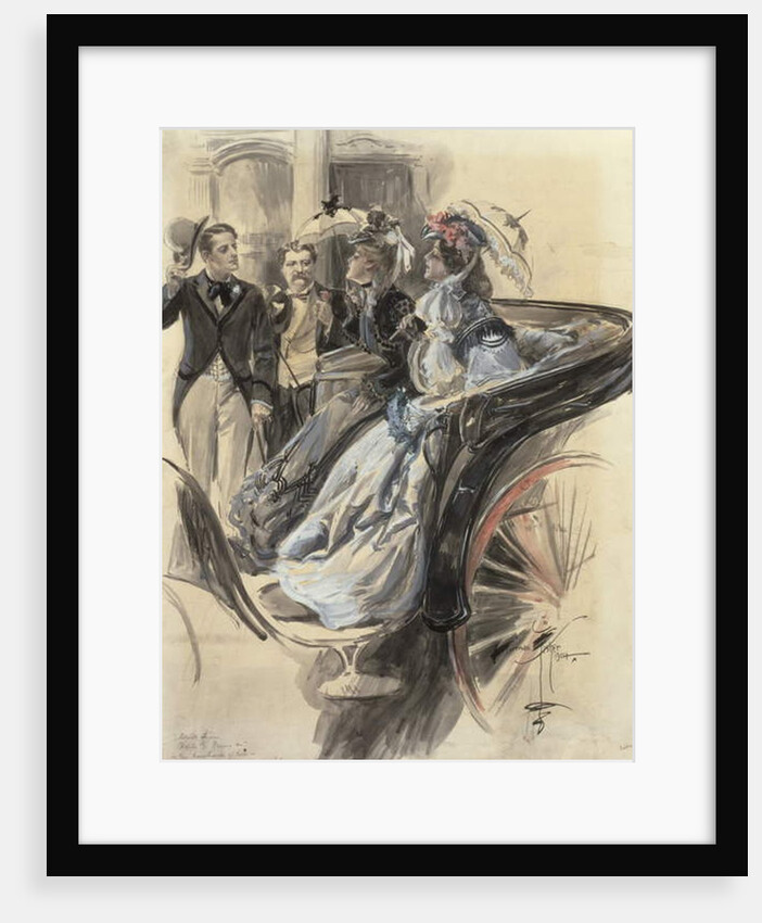 Carriage Ride, 1904 by Harrison Fisher