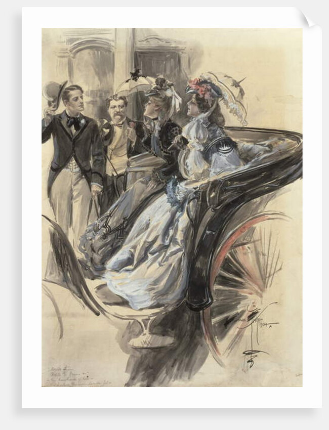 Carriage Ride, 1904 by Harrison Fisher