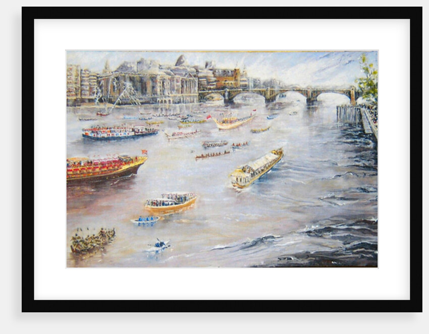 Jubilee Pageant on the Thames, 2012 by Mary Smith
