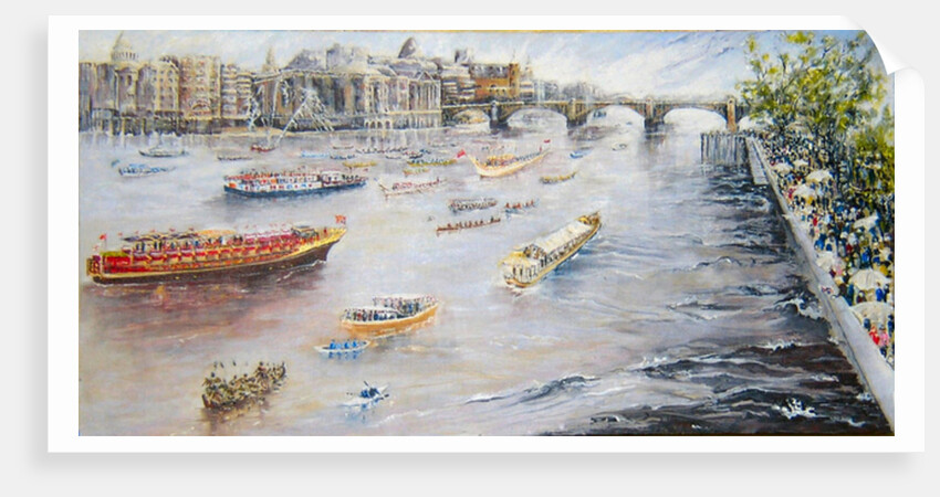 Jubilee Pageant on the Thames, 2012 by Mary Smith