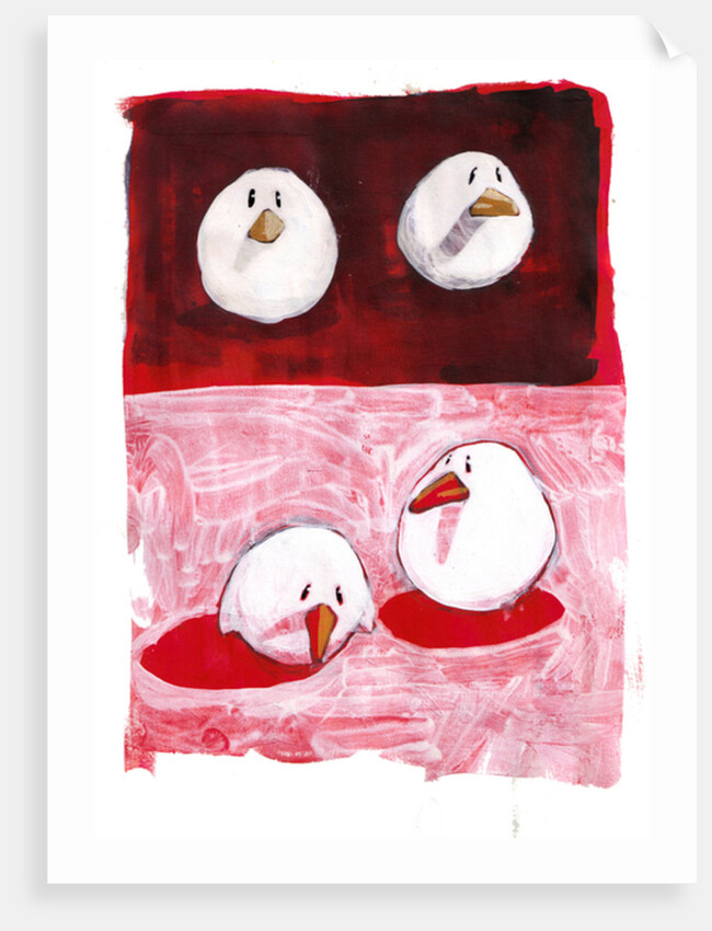 Birds on Black and White on Red, 2005 by Thomas MacGregor
