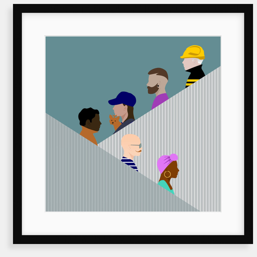 Escalator People, 2017 by Claire Huntley