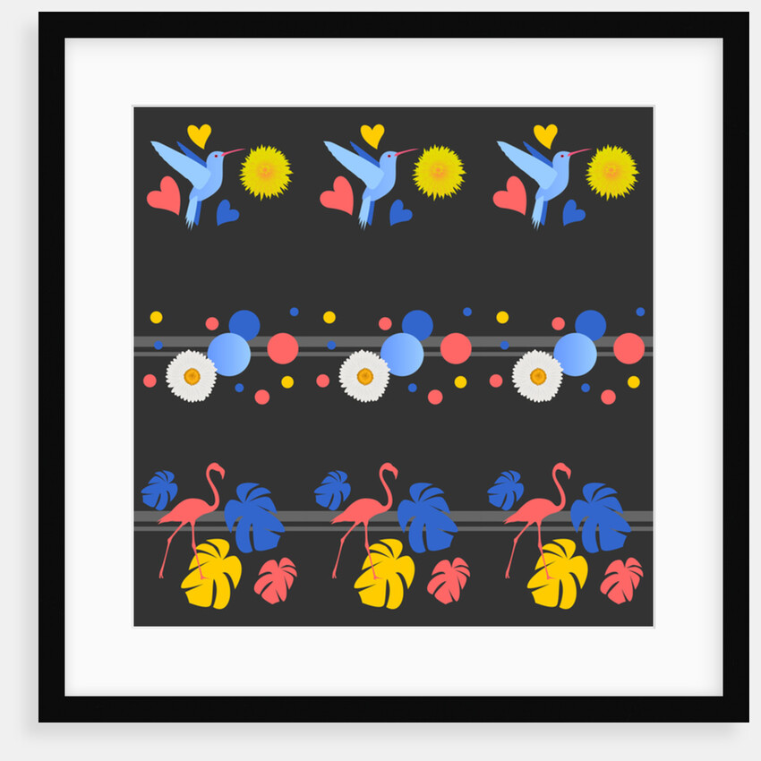 Birds, Flowers, Spots and Stripes, 2017 by Claire Huntley