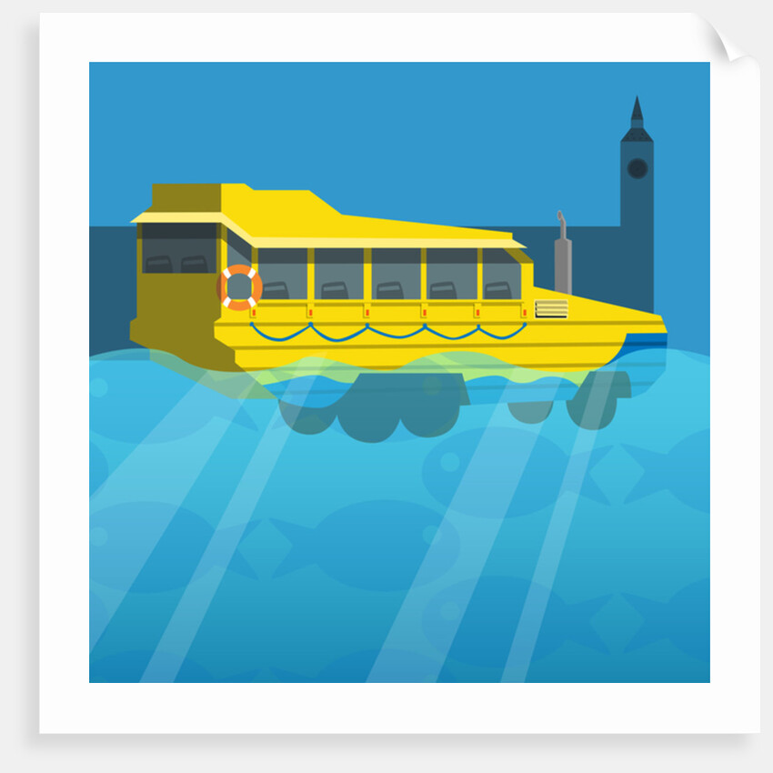 Amphibious London Duck Tour Bus, 2017 by Claire Huntley