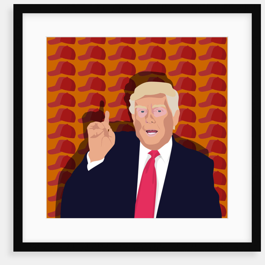 Trump and the baseball cap, 2017 by Claire Huntley