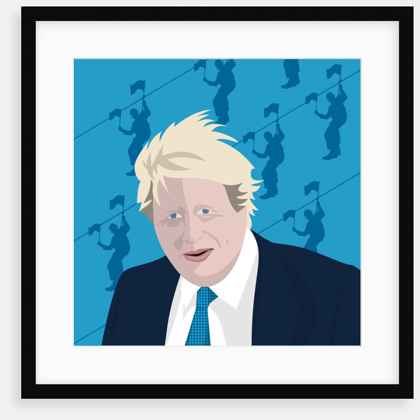Boris Johnson and the zip wire, 2017 by Claire Huntley