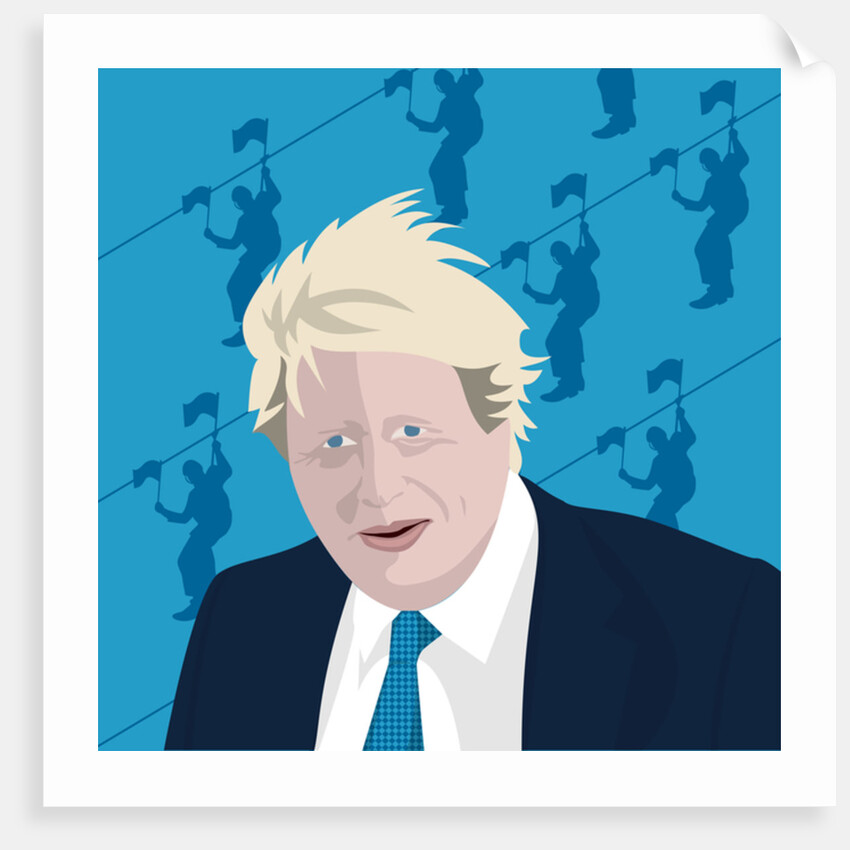 Boris Johnson and the zip wire, 2017 by Claire Huntley