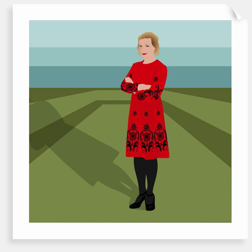 Portrait of Lucy Worsley, English Historian, Author, Joint Chief Curator at Historic Royal Palaces, and television presenter, 2017 by Claire Huntley