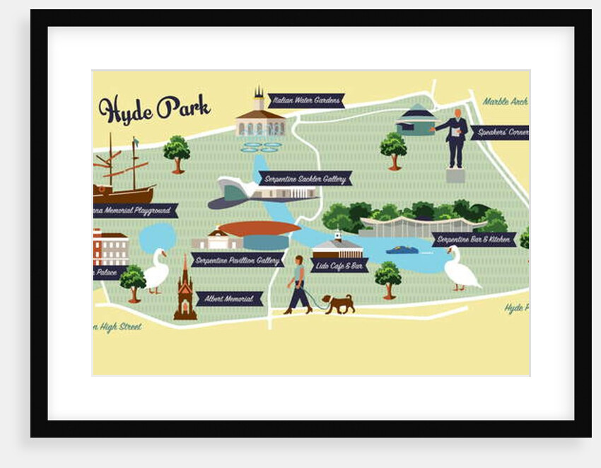 Map of Hyde Park, 2017 by Claire Huntley