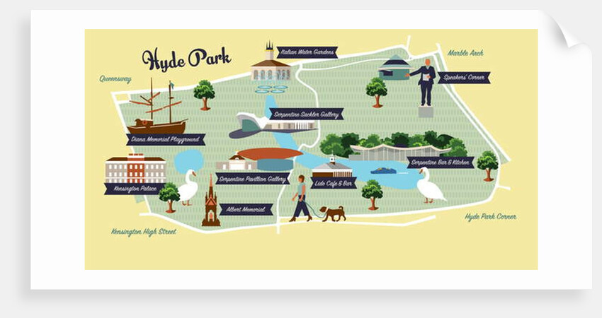 Map of Hyde Park, 2017 by Claire Huntley