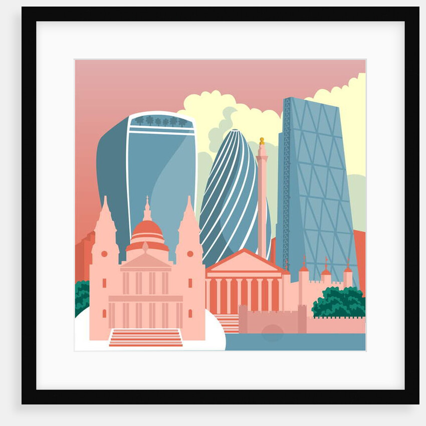 Square Mile Cityscape, 2017 by Claire Huntley