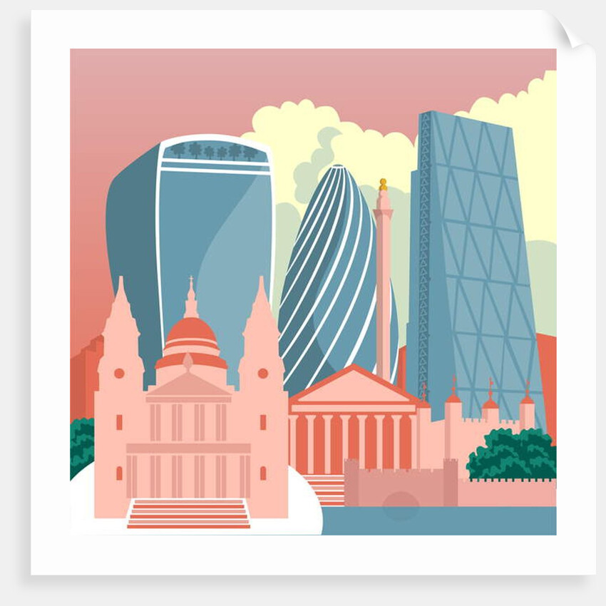 Square Mile Cityscape, 2017 by Claire Huntley