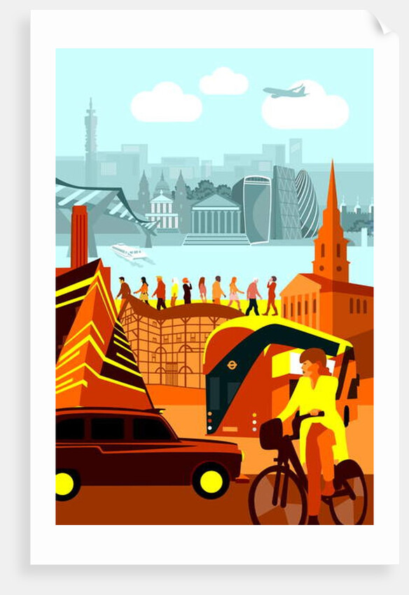 London Landmarks, 2018 by Claire Huntley