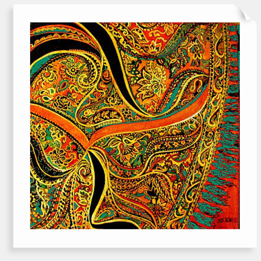 Piasley Scarf upclise, by Linda Arthurs