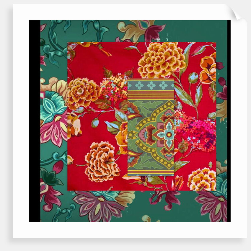 MIXED FLORAL COLLAGE, 2018 by Linda Arthurs