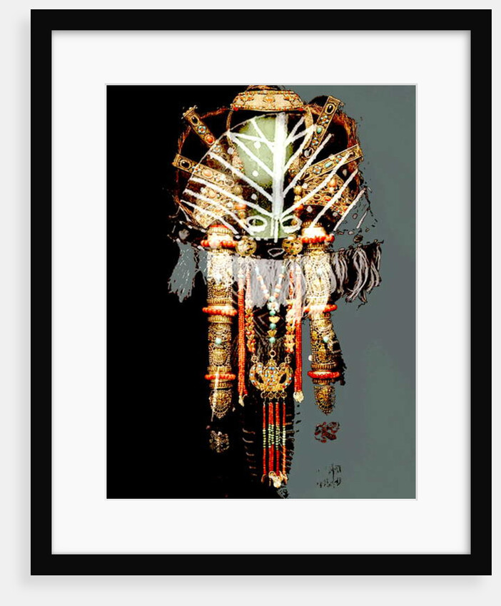 AFRICAN MASKS COLLAGE, 2018 by Linda Arthurs