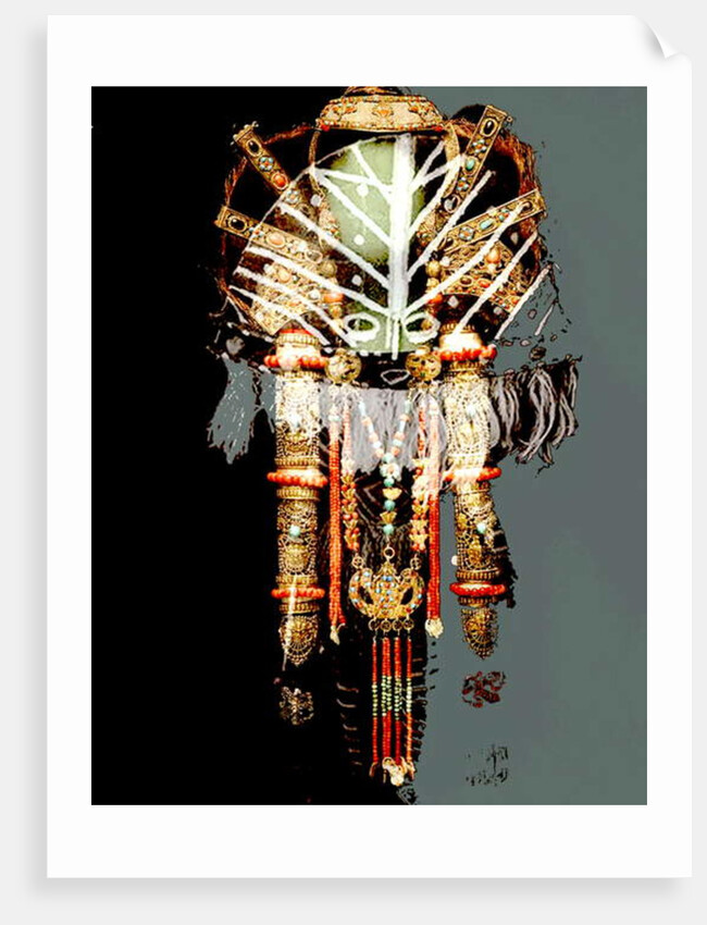 AFRICAN MASKS COLLAGE, 2018 by Linda Arthurs