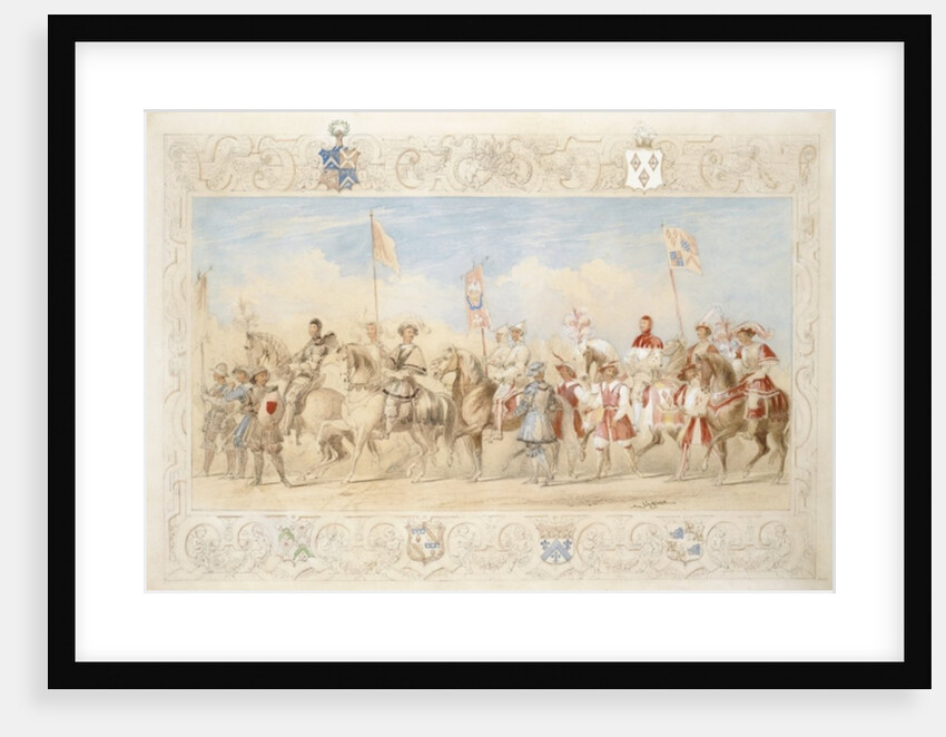 Walter Little Gilmour Esq., The Black Knight and Hon. Edward Stafford Jerningham, Knight of the Swan, 1839 by James Henry Nixon