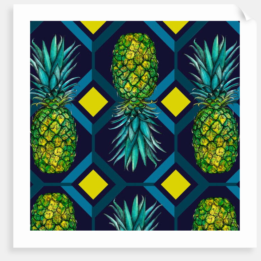 Pineapple geometric tile, 2018 by Andrew Watson