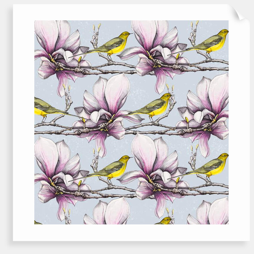 Magnolia and Yellow Wagtails, 2019 by Andrew Watson