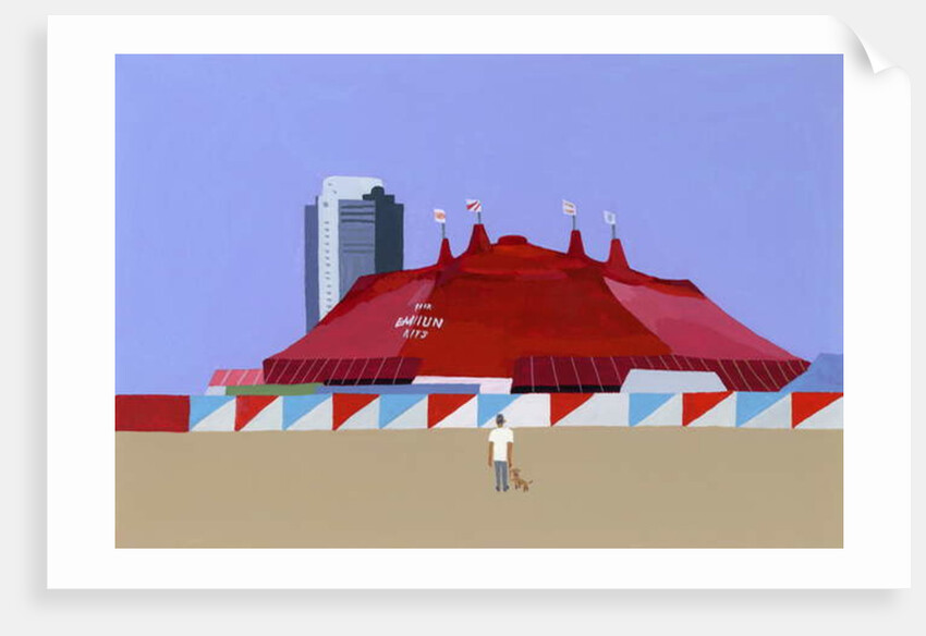 A man with a circus tent and a dog, 2014 by Hiroyuki Izutsu