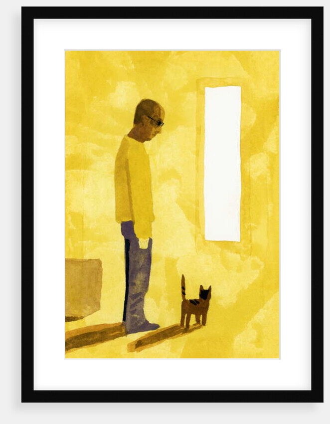The room where the move-off has finished. A man with a cat, 2017 by Hiroyuki Izutsu