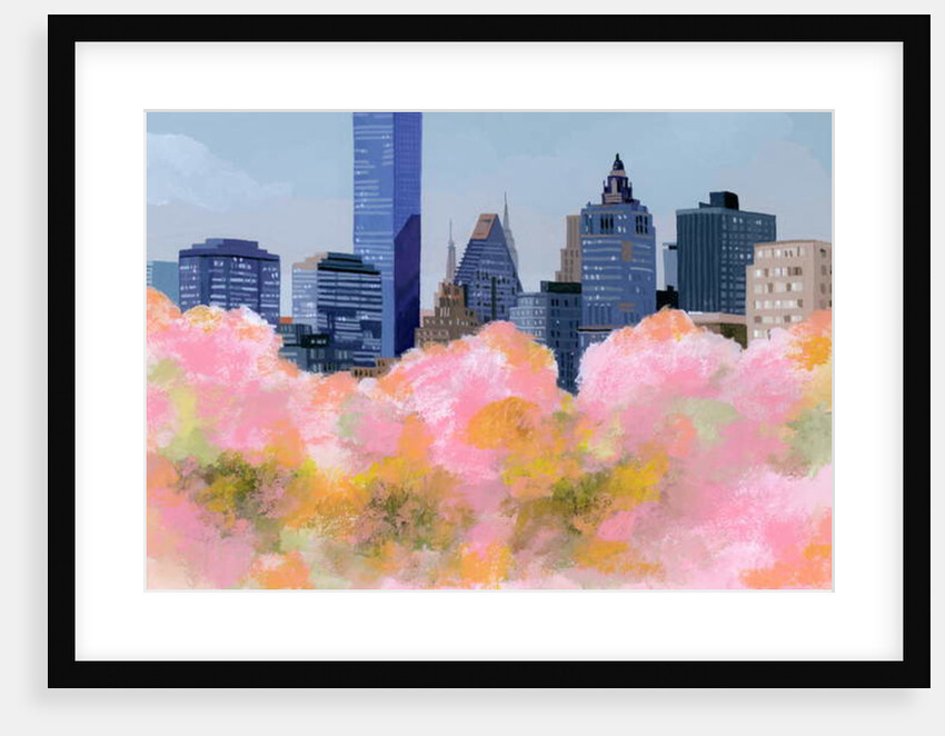 New York and cherry blossoms, 2016 by Hiroyuki Izutsu