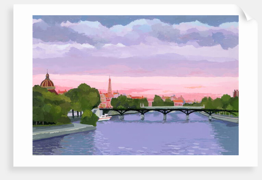 Sunset in Paris, the Seine river, 2015 by Hiroyuki Izutsu
