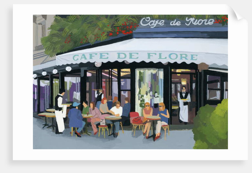 Paris cafe and garcon and guests, 2015 by Hiroyuki Izutsu